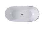“SanSiro Aquino 67CAJ Heated Air Jetted” 67 x 32 inch Center Drain Freestanding Acrylic Bathtub