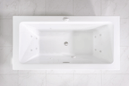 “SanSiro Asti59CWJ Zone Power Whirlpool Water Jetted” 59" x 34" Center Drain Freestanding Tub