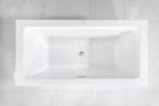 “SanSiro Asti 67CAJ Heated Air Jetted” 67 x 34 inch Center Drain Freestanding Acrylic Bathtub