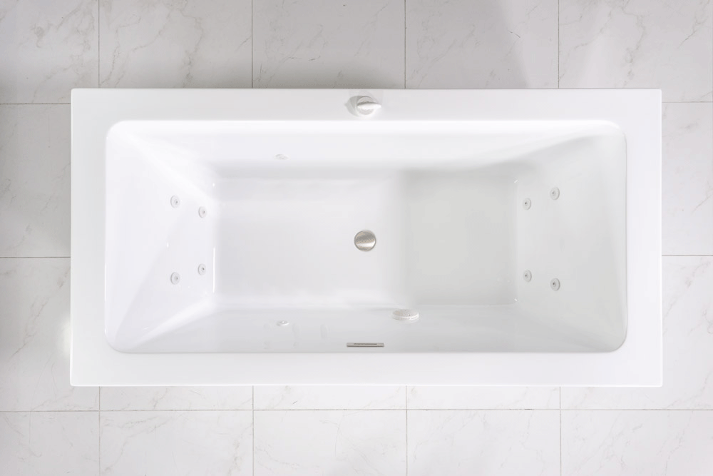 “SanSiro Asti67CWJ” 67 x 34 inch Center Drain “Water Jetted” Freestanding Acrylic Bathtub with Zone Power Control