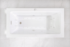 “SanSiro Asti67EHS Hydro-Spa Whirlpool Water & Heated Air Jetted” 67"x 34" End Drain Freestanding Tub with Zone Power Control