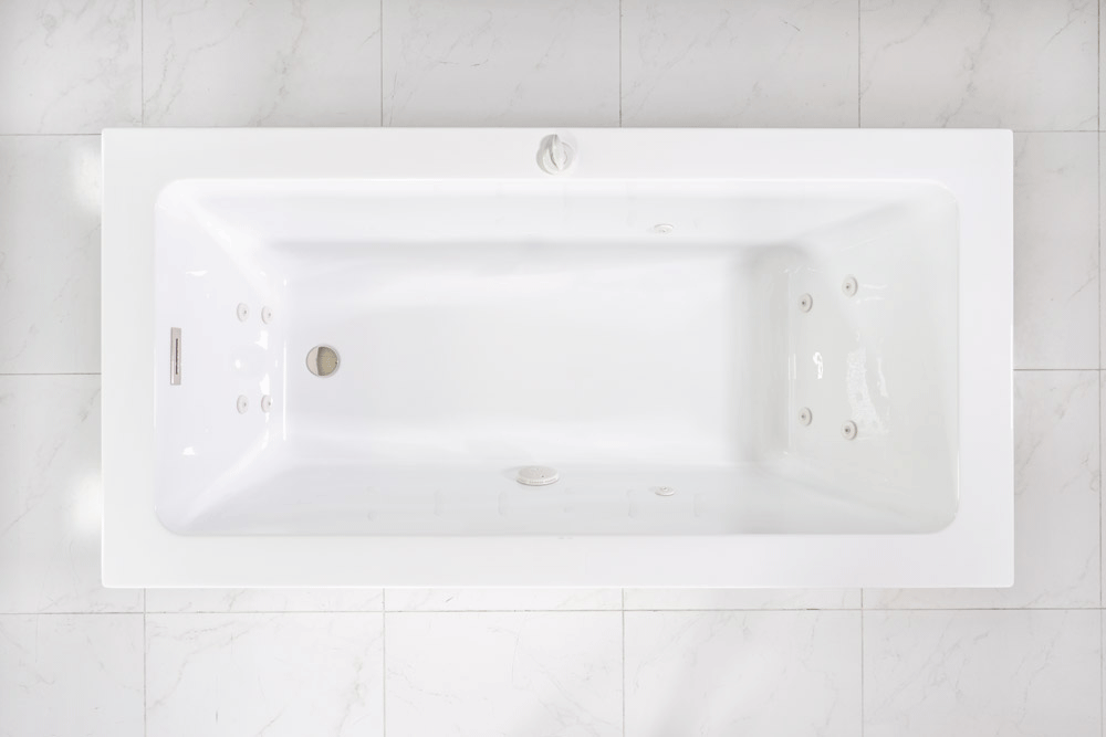 “SanSiro Asti67EWJ Zone Power Whirlpool Water Jetted” 67" x 34" End Drain Freestanding Tub