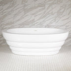 “SanSiro Cosmos67CAJ” 67 x 36 inch Center Drain Variable Speed “Heated Air Jetted” Freestanding Acrylic Bathtub