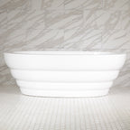 “SanSiro Cosmos67CAJ” 67 x 36 inch Center Drain Variable Speed “Heated Air Jetted” Freestanding Acrylic Bathtub