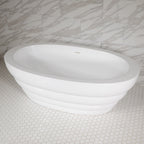 “SanSiro Cosmos67CAJ” 67 x 36 inch Center Drain Variable Speed “Heated Air Jetted” Freestanding Acrylic Bathtub