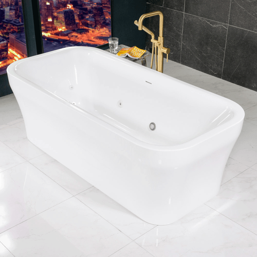 Jetted Freestanding Tub – Eclipse-SM73CHS 73 x 35 inch Center