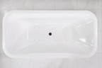 “SanSiro Eclipse79CAJ” 78.5 x 39.5 inch Center Drain Variable Speed “Heated Air Jetted” Freestanding Acrylic Bathtub