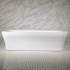 “SanSiro Eclipse79CHS” 78.5 x 39.5 inch Center Drain Variable Speed “Water and Air Jetted” Hydro-Spa Freestanding Acrylic Bathtub with Zone Power Control