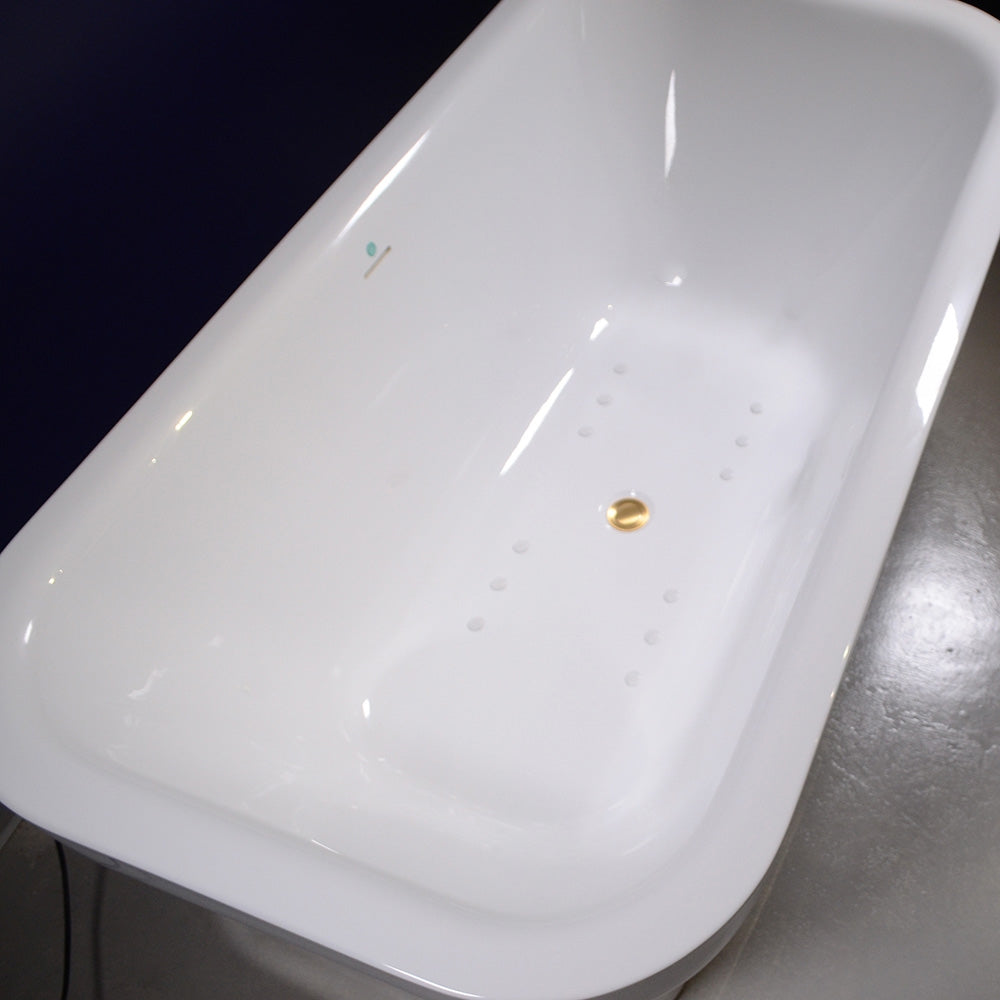 “SanSiro Eclipse SM67CAJ Heated Air Jetted” 67 x 34 inch Center Drain Freestanding Acrylic Bathtub