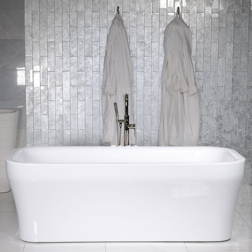 Jetted Freestanding Tub – Eclipse-SM67CHS 67 x 35 inch Center