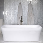 “SanSiro Eclipse73C” 73 x 35 inch “Foam Insulated Cavity Walls” Acrylic Freestanding Bathtub