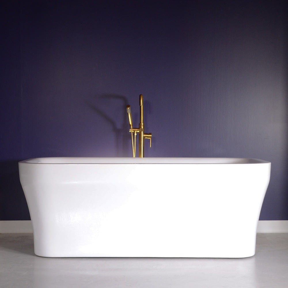 “SanSiro Eclipse SM73CAJ Heated Air Jetted” 73 x 35 inch Center Drain Freestanding Acrylic Bathtub