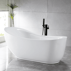 “SanSiro Feronia 71EAJ Heated Air Jetted” 71 x 35 inch End Drain Freestanding Tub