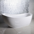 “SanSiro Feronia71EWJ Zone Power Whirlpool Water Jetted” 71" x 35" End Drain Freestanding Tub