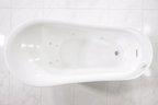 “SanSiro Feronia71EWJ Zone Power Whirlpool Water Jetted” 71" x 35" End Drain Freestanding Tub