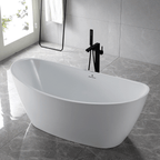 “SanSiro Genoa 67CAJ Heated Air Jetted” 67 x 32 inch Center Drain Freestanding Tub