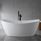 “SanSiro Genoa 67CAJ Heated Air Jetted” 67 x 32 inch Center Drain Freestanding Tub