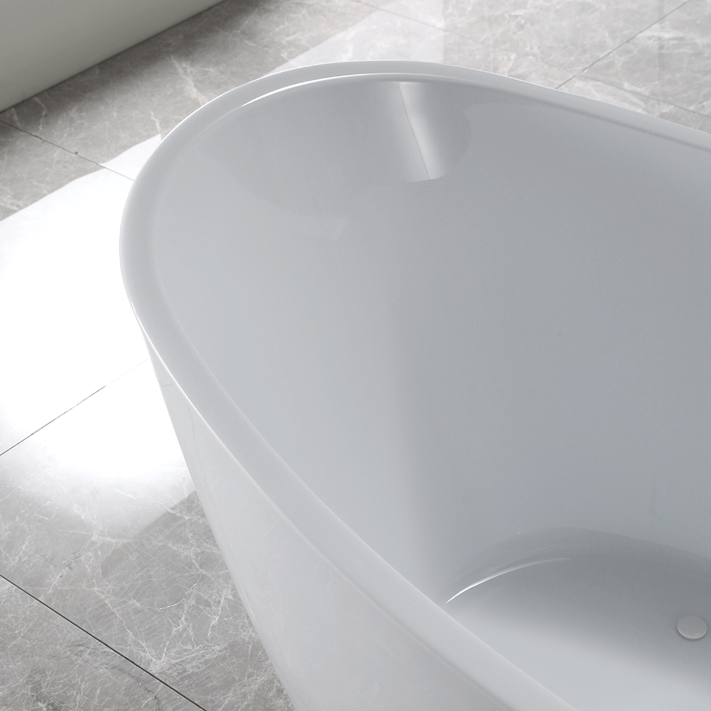 “SanSiro Genoa 67CAJ Heated Air Jetted” 67 x 32 inch Center Drain Freestanding Tub