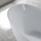 “SanSiro Genoa 67CAJ Heated Air Jetted” 67 x 32 inch Center Drain Freestanding Tub