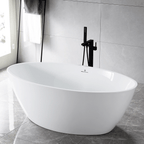 “SanSiro Lorium 65CAJ Heated Air Jetted” 65 x 36 inch Center Drain Freestanding Acrylic Bathtub