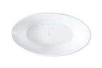 “SanSiro Lorium 65CAJ Heated Air Jetted” 65 x 36 inch Center Drain Freestanding Acrylic Bathtub