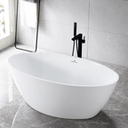 “SanSiro Lorium 65CAJ Heated Air Jetted” 65 x 36 inch Center Drain Freestanding Acrylic Bathtub