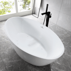 “SanSiro Lorium 65CAJ Heated Air Jetted” 65 x 36 inch Center Drain Freestanding Acrylic Bathtub