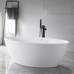 “SanSiro Lorium 65CAJ Heated Air Jetted” 65 x 36 inch Center Drain Freestanding Acrylic Bathtub