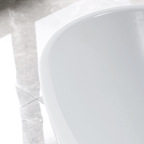 “SanSiro Lorium 65CAJ Heated Air Jetted” 65 x 36 inch Center Drain Freestanding Acrylic Bathtub