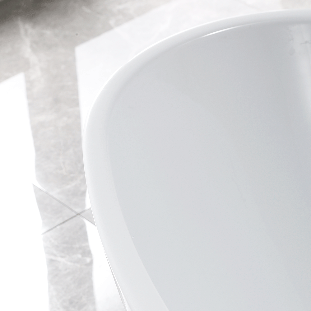 “SanSiro Lorium 65CAJ Heated Air Jetted” 65 x 36 inch Center Drain Freestanding Acrylic Bathtub