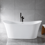 “SanSiro Luca 67CAJ Heated Air Jetted” 67 x 31 inch Center Drain Freestanding Acrylic Bathtub