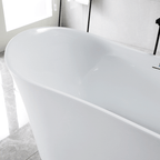 “SanSiro Luca 67CAJ Heated Air Jetted” 67 x 31 inch Center Drain Freestanding Acrylic Bathtub