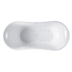 “SanSiro Luca 67CAJ Heated Air Jetted” 67 x 31 inch Center Drain Freestanding Acrylic Bathtub