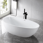 “SanSiro Palermo 71CAJ Heated Air Jetted” 71 x 35.5 inch Center Drain Freestanding Tub