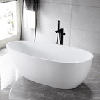 “SanSiro Palermo 71CAJ Heated Air Jetted” 71 x 35.5 inch Center Drain Freestanding Tub