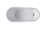 “SanSiro Roma 67EAJ Heated Air Jetted” 67 x 31.5 inch End Drain Freestanding Acrylic Bathtub