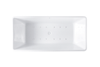 “SanSiro Trigoso 59CAJ Heated Air Jetted” 59 x 30 inch Center Drain Freestanding Acrylic Bathtub
