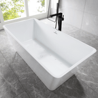 “SanSiro Trigoso 67CAJ Heated Air Jetted” 67 x 31 inch Center Drain Freestanding Acrylic Bathtub