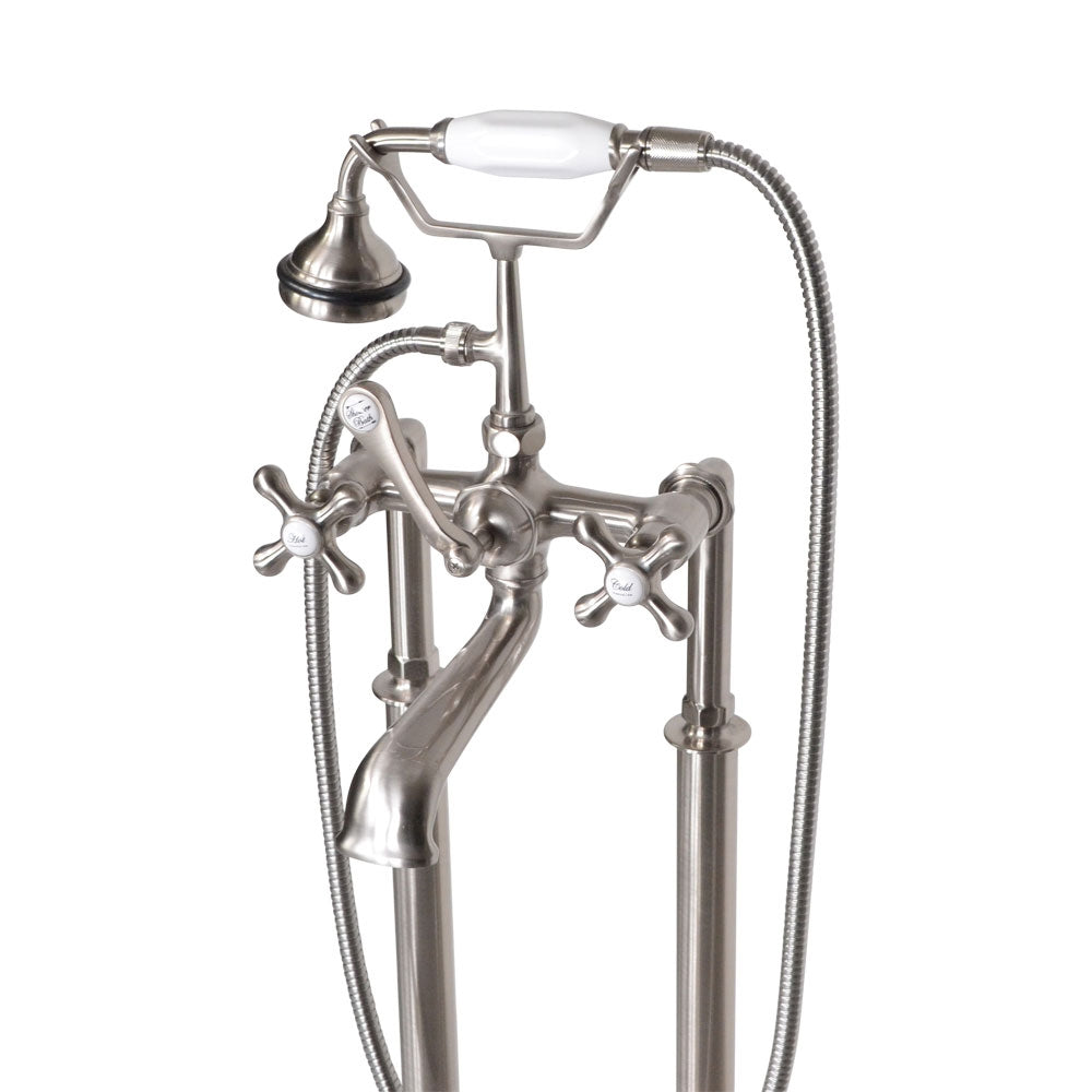 “Victoriana Freestanding Tub Faucet” in Brushed Nickel