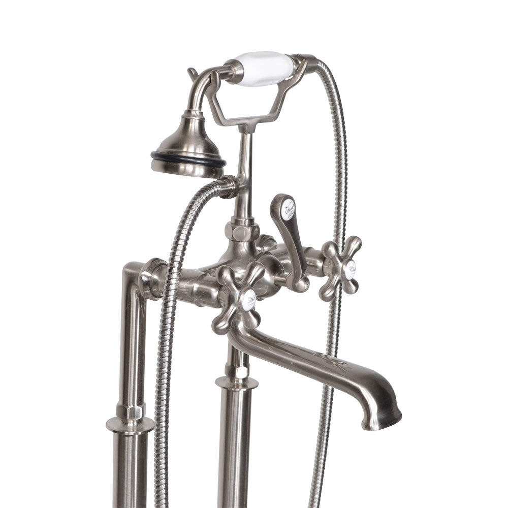 “Victoriana Freestanding Tub Faucet” in Brushed Nickel