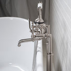 “Victoriana Freestanding Tub Faucet” in Brushed Nickel