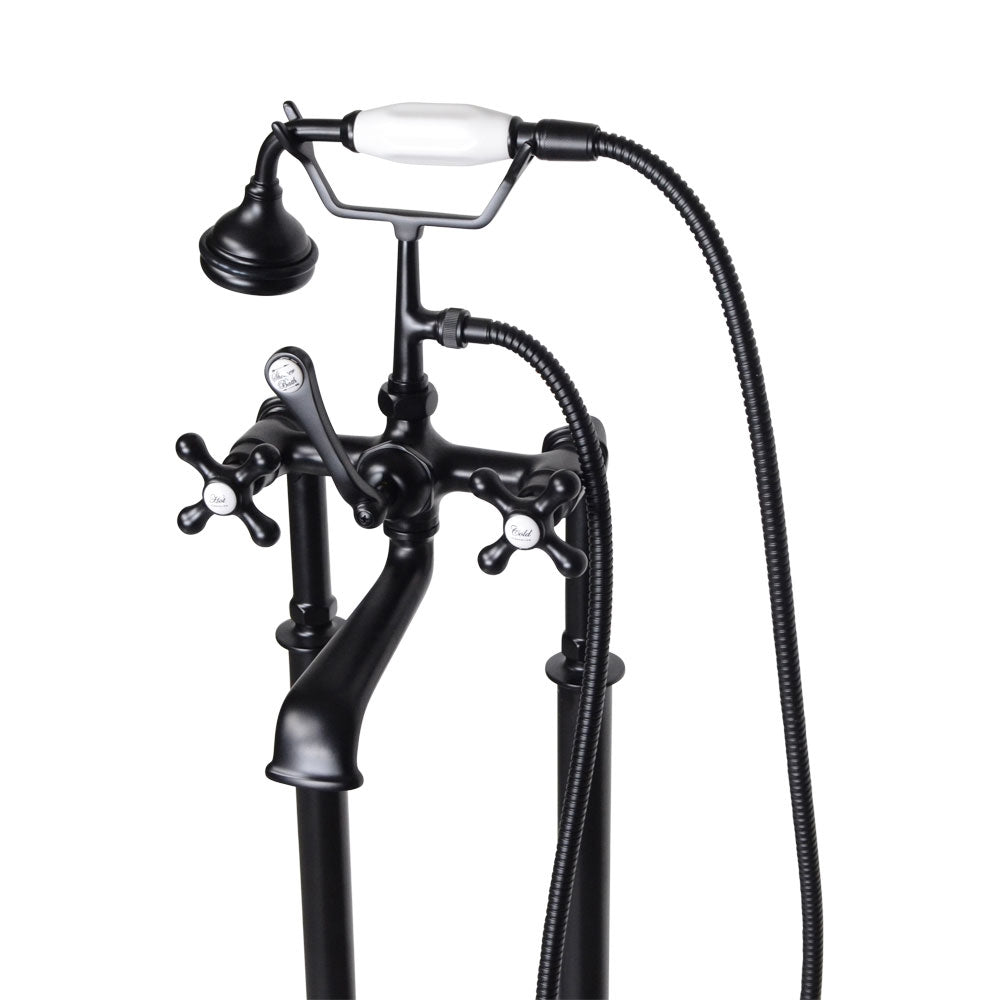 “Victoriana Freestanding Tub Faucet” in Matte Black