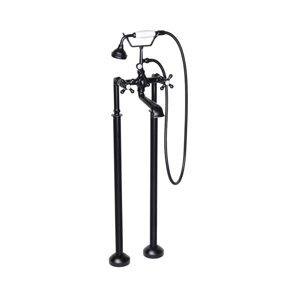 “Victoriana Freestanding Tub Faucet” in Matte Black