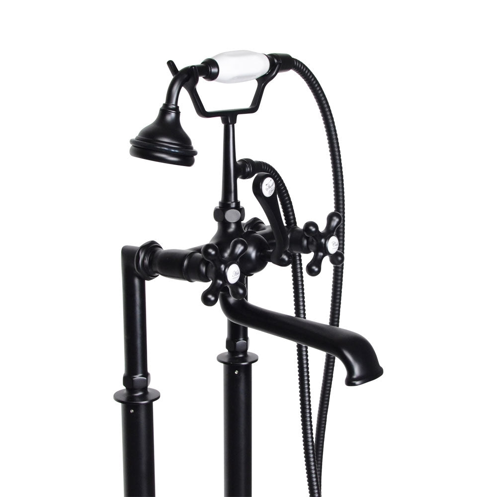 “Victoriana Freestanding Tub Faucet” in Matte Black