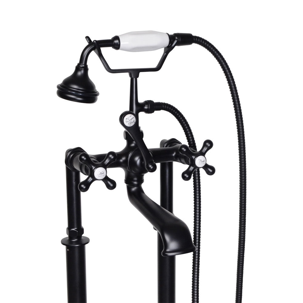 “Victoriana Freestanding Tub Faucet” in Matte Black
