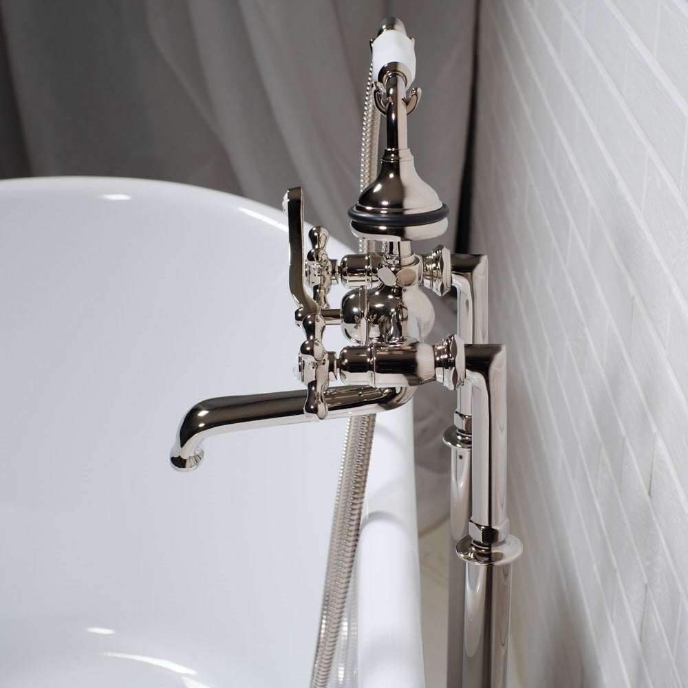 “Victoriana Freestanding Tub Faucet” in Polished Nickel