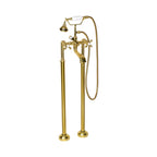 “Victoriana Freestanding Tub Faucet” in Brushed Brass
