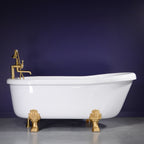 “SanSiro SS67W” 67 Inch “Water Jetted” Single Slipper Clawfoot Tub Package
