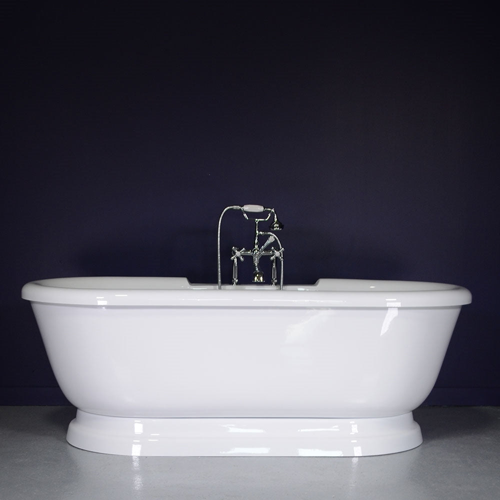 “SanSiro SSPD69W” 69 Inch “Water Jetted” Double Ended Pedestal Tub Package