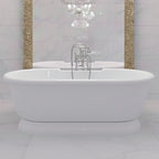 “SanSiro SSPD69W” 69 Inch “Water Jetted” Double Ended Pedestal Tub Package